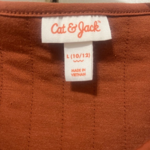 π Girls Cat & Jack Tan White Polkadot Button Front Cardigan Size L (10/12) - Picture 5 of 6